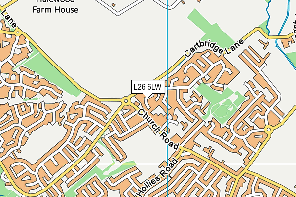 L26 6LW map - OS VectorMap District (Ordnance Survey)