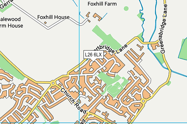 L26 6LX map - OS VectorMap District (Ordnance Survey)