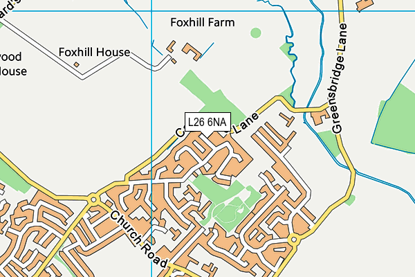 L26 6NA map - OS VectorMap District (Ordnance Survey)