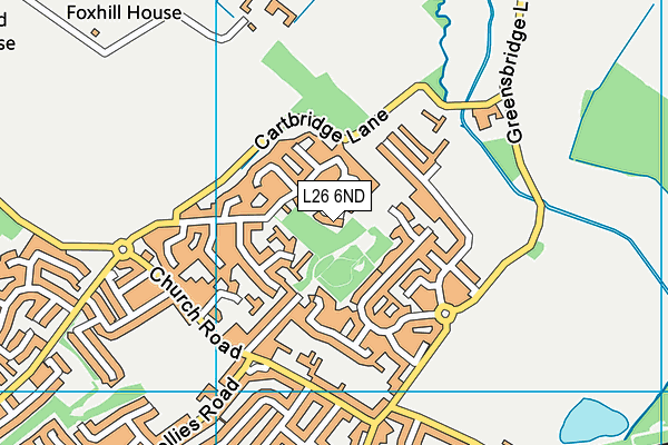L26 6ND map - OS VectorMap District (Ordnance Survey)