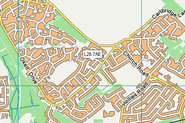 L26 7AE map - OS VectorMap District (Ordnance Survey)