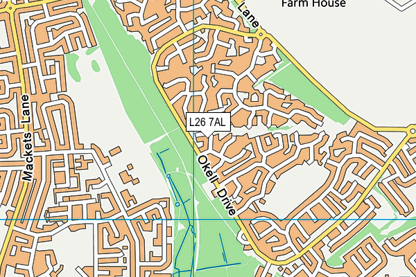 L26 7AL map - OS VectorMap District (Ordnance Survey)