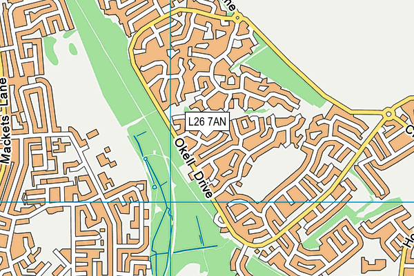L26 7AN map - OS VectorMap District (Ordnance Survey)