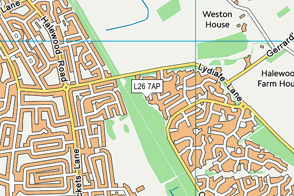 L26 7AP map - OS VectorMap District (Ordnance Survey)