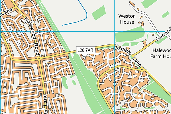 L26 7AR map - OS VectorMap District (Ordnance Survey)