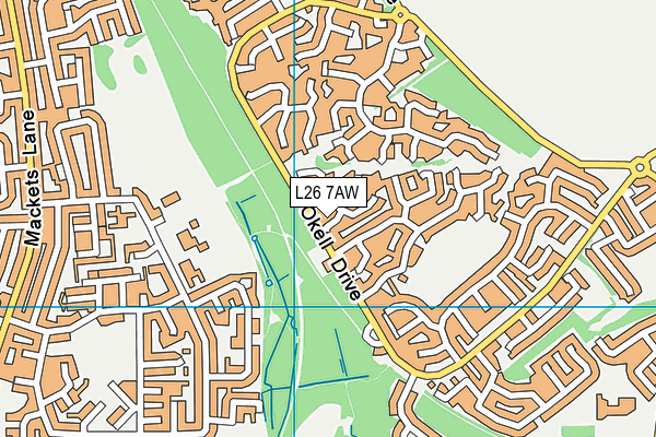 L26 7AW map - OS VectorMap District (Ordnance Survey)