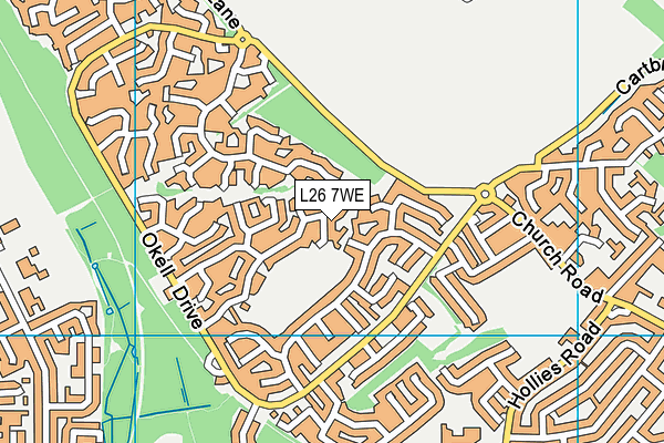 L26 7WE map - OS VectorMap District (Ordnance Survey)