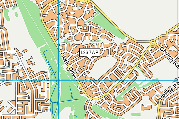 L26 7WP map - OS VectorMap District (Ordnance Survey)
