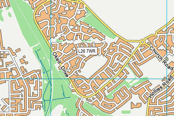 L26 7WR map - OS VectorMap District (Ordnance Survey)