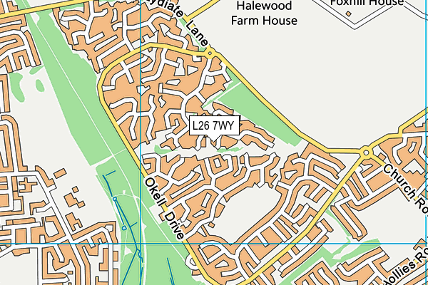 L26 7WY map - OS VectorMap District (Ordnance Survey)