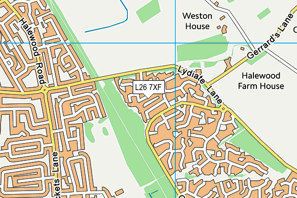 L26 7XF map - OS VectorMap District (Ordnance Survey)