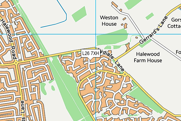 L26 7XH map - OS VectorMap District (Ordnance Survey)