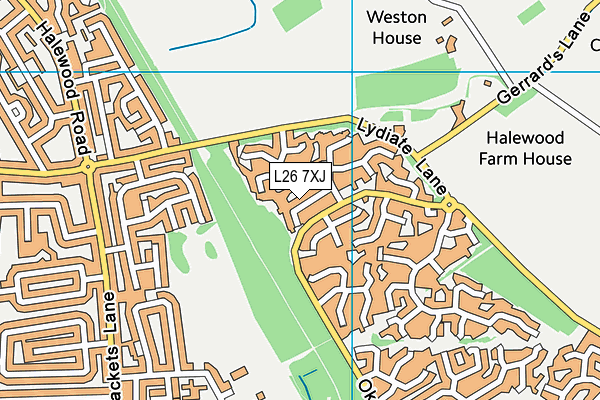 L26 7XJ map - OS VectorMap District (Ordnance Survey)