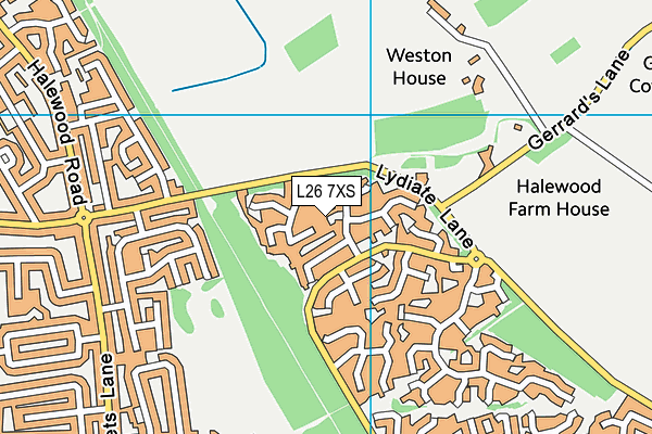 L26 7XS map - OS VectorMap District (Ordnance Survey)