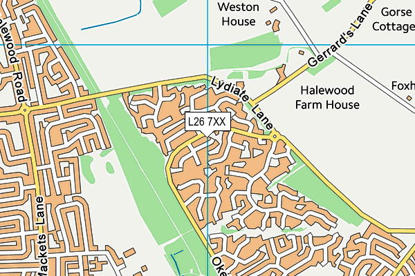 L26 7XX map - OS VectorMap District (Ordnance Survey)