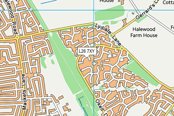 L26 7XY map - OS VectorMap District (Ordnance Survey)