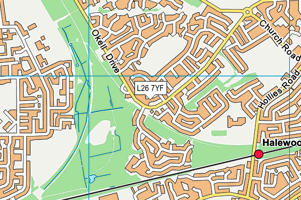 L26 7YF map - OS VectorMap District (Ordnance Survey)