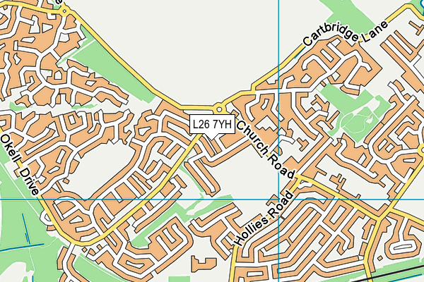 L26 7YH map - OS VectorMap District (Ordnance Survey)