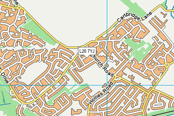 L26 7YJ map - OS VectorMap District (Ordnance Survey)