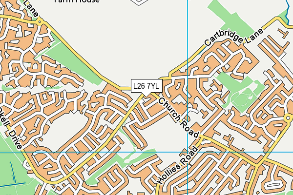 L26 7YL map - OS VectorMap District (Ordnance Survey)