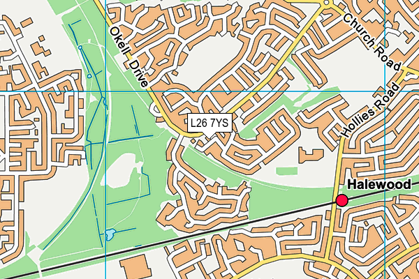 L26 7YS map - OS VectorMap District (Ordnance Survey)