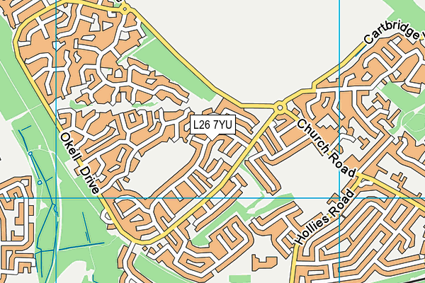 L26 7YU map - OS VectorMap District (Ordnance Survey)