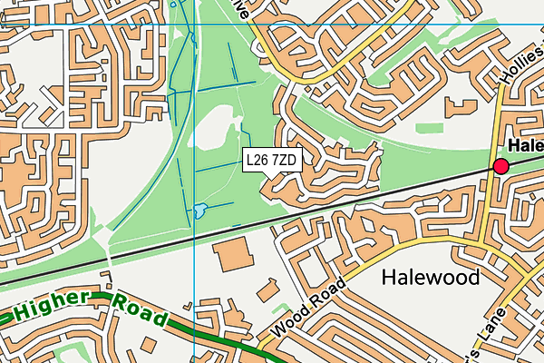 L26 7ZD map - OS VectorMap District (Ordnance Survey)