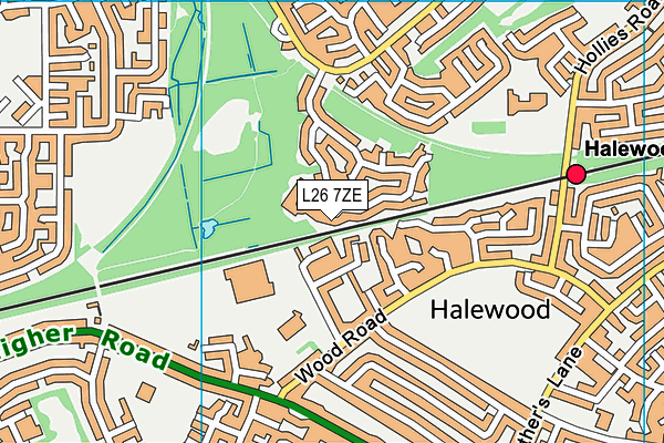 L26 7ZE map - OS VectorMap District (Ordnance Survey)