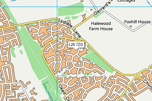 L26 7ZG map - OS VectorMap District (Ordnance Survey)