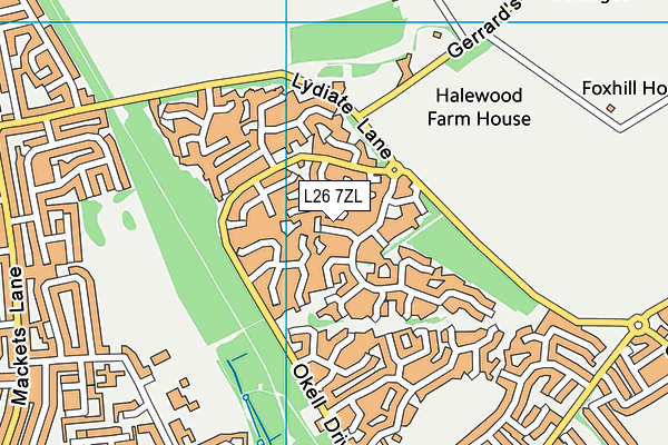 L26 7ZL map - OS VectorMap District (Ordnance Survey)