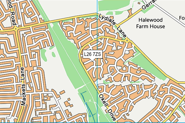 L26 7ZS map - OS VectorMap District (Ordnance Survey)