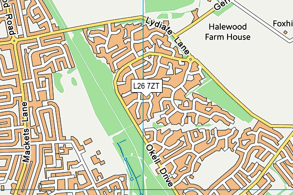 L26 7ZT map - OS VectorMap District (Ordnance Survey)