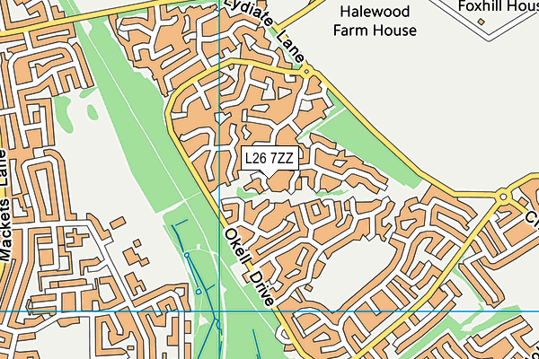 L26 7ZZ map - OS VectorMap District (Ordnance Survey)