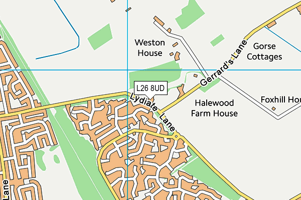 L26 8UD map - OS VectorMap District (Ordnance Survey)