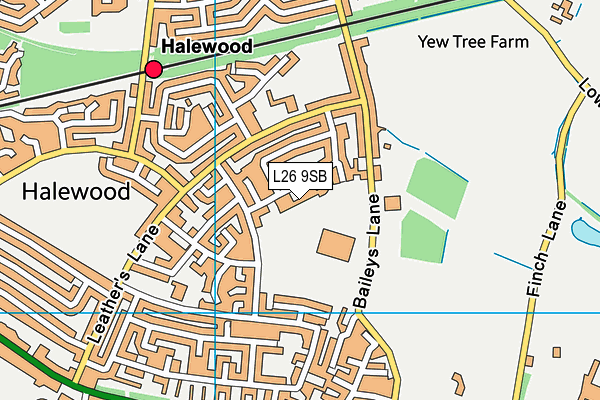 L26 9SB map - OS VectorMap District (Ordnance Survey)