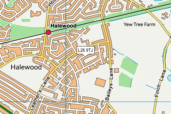 L26 9TJ map - OS VectorMap District (Ordnance Survey)