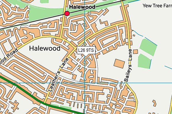 L26 9TS map - OS VectorMap District (Ordnance Survey)