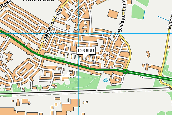 L26 9UU map - OS VectorMap District (Ordnance Survey)