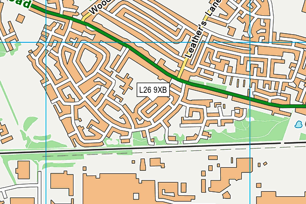 L26 9XB map - OS VectorMap District (Ordnance Survey)