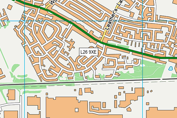 L26 9XE map - OS VectorMap District (Ordnance Survey)