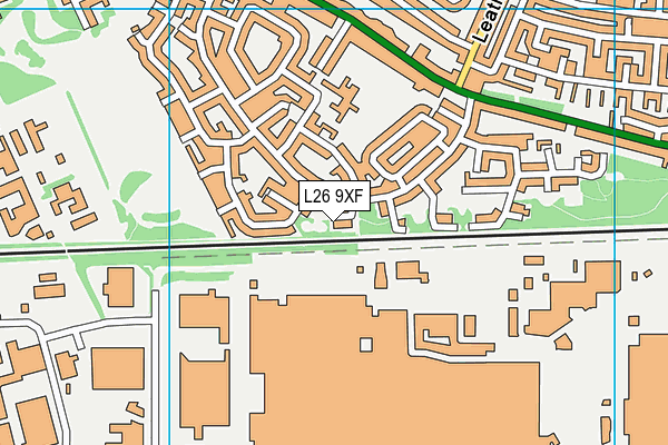 L26 9XF map - OS VectorMap District (Ordnance Survey)