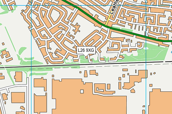 L26 9XG map - OS VectorMap District (Ordnance Survey)