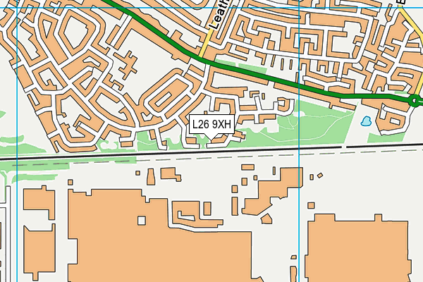 L26 9XH map - OS VectorMap District (Ordnance Survey)
