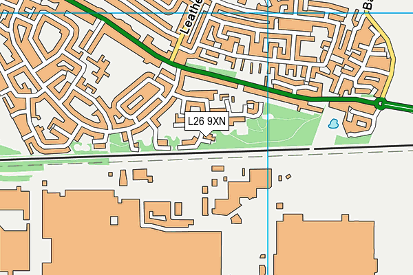 L26 9XN map - OS VectorMap District (Ordnance Survey)