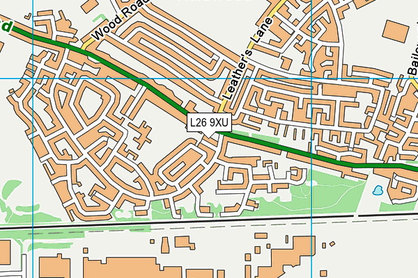 L26 9XU map - OS VectorMap District (Ordnance Survey)