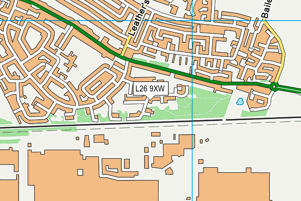 L26 9XW map - OS VectorMap District (Ordnance Survey)