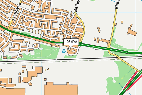 L26 9YA map - OS VectorMap District (Ordnance Survey)