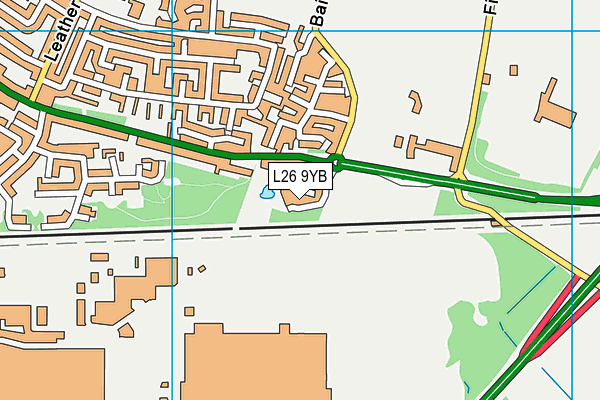 L26 9YB map - OS VectorMap District (Ordnance Survey)
