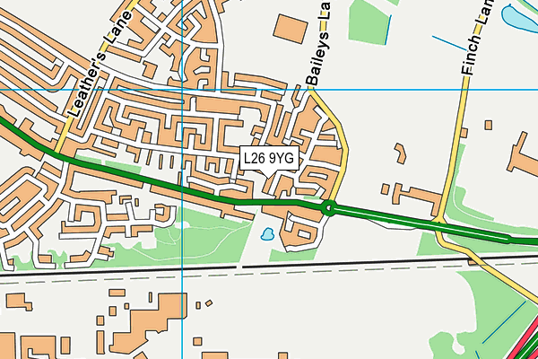 L26 9YG map - OS VectorMap District (Ordnance Survey)