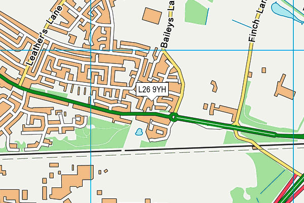 L26 9YH map - OS VectorMap District (Ordnance Survey)